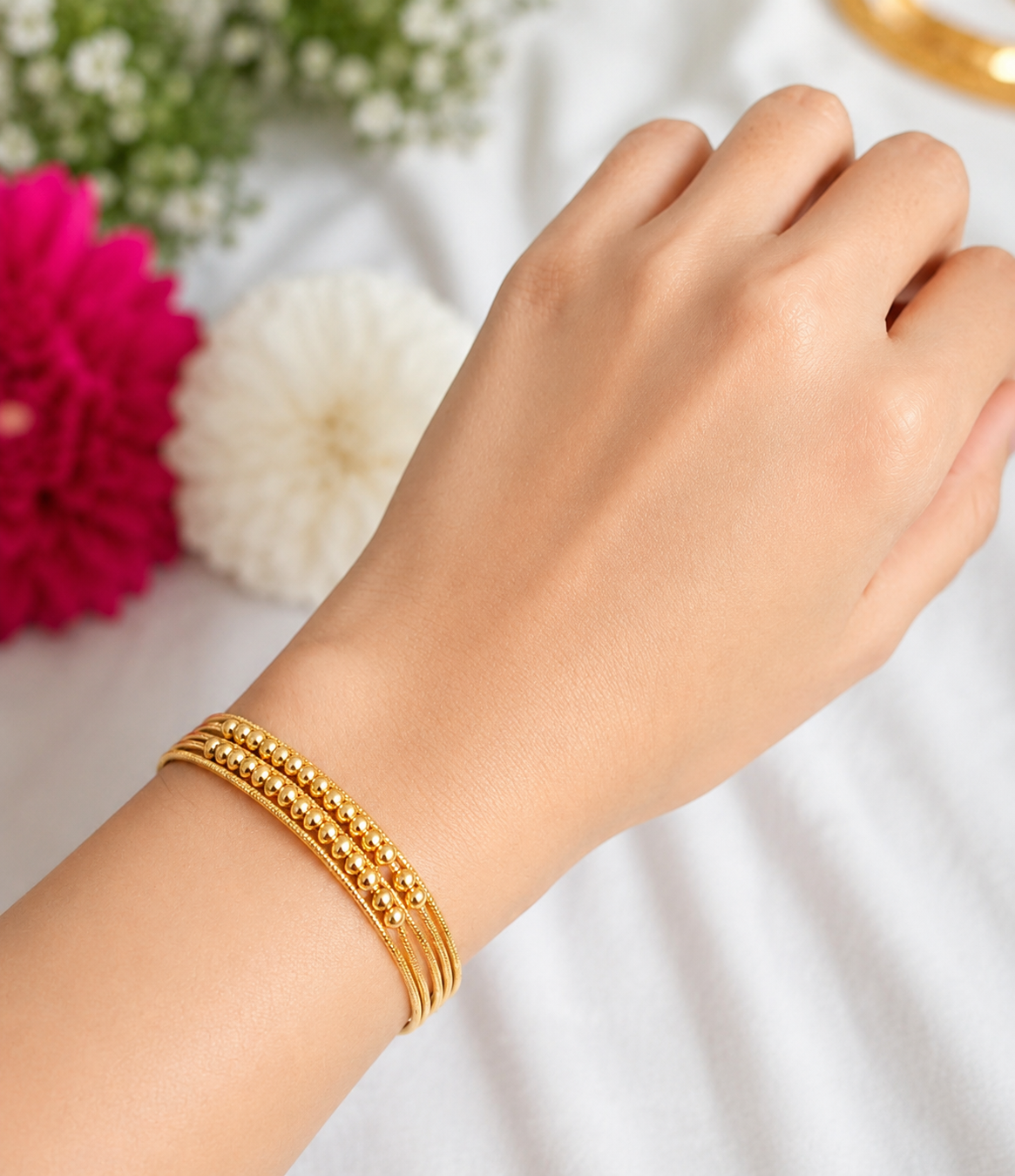 ✨ Designer Golden Bracelet for Women | এলিগ্যান্ট গোল্ডেন ব্রেসলেট